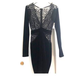 Black Lace/Velvet Mini Dress (Nordstrom Rack)